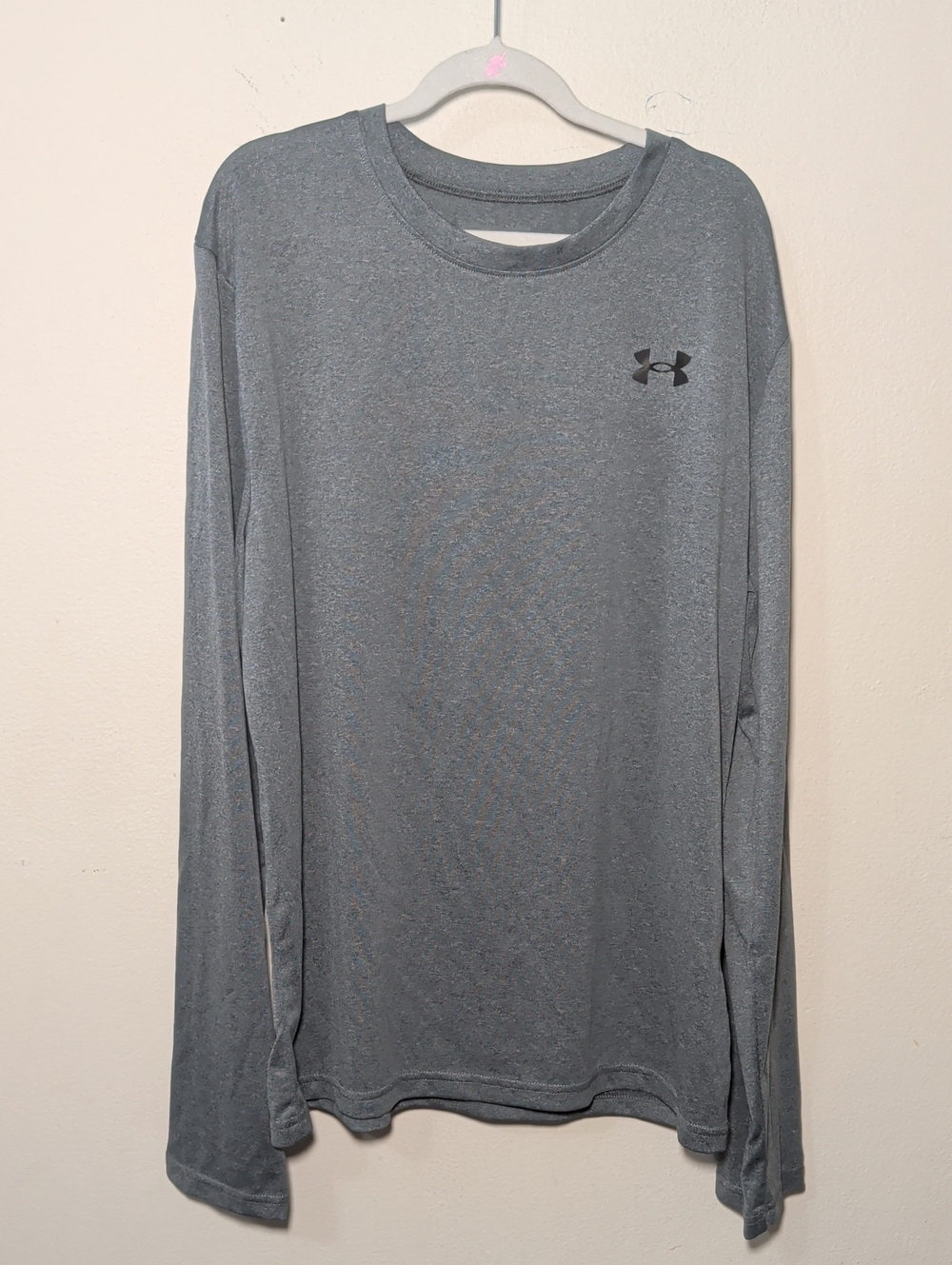 Under Armour Boys' Locker Tee Long-Sleeve T-Shirt Gray Loose Fit Size XL